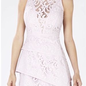 BCBGMaxAzria Hanah Lace Tiered Skirt Mini Dress